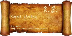 Kandl Etelka névjegykártya